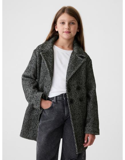 Baba tweed kabát gyapjúkeverékkel
