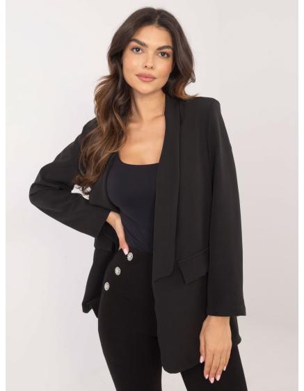 Fekete női hosszú ujjú kabát