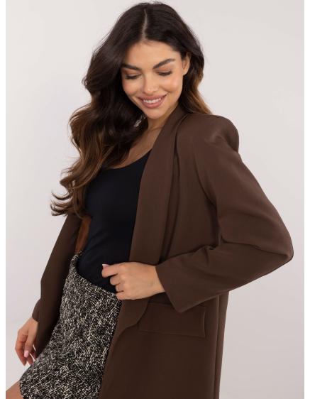 Csokoládé színű, viszkózzal bélelt kabát