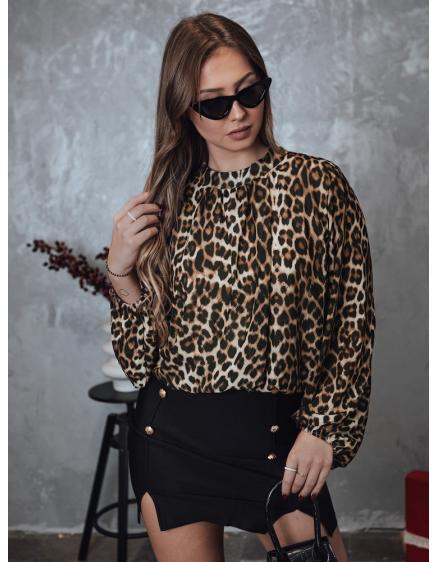 Dámská oversize halenka LEOPARDY s leopardím vzorem