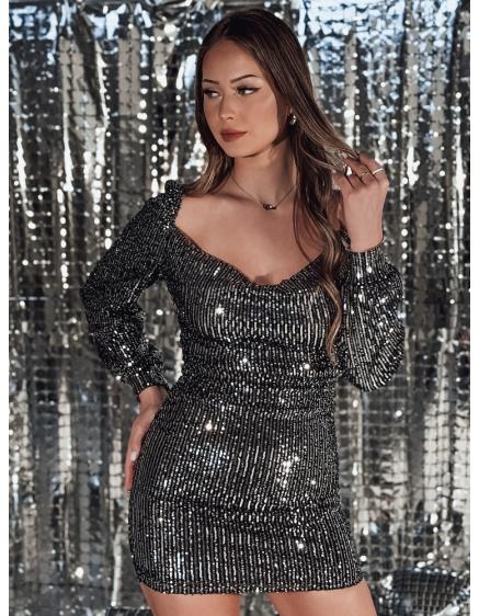 Flitrové šaty TWINKLE TWIST čierne