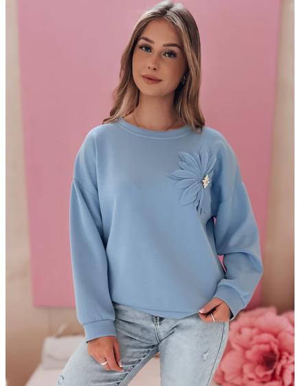Dámska mikina FLORINE, jedna veľkosť, oversize, modrá
