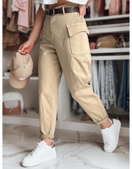 Dámské kalhoty baggy GOTRENDI tmavě béžové