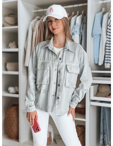 Dámská přechodová bunda STRASHINE s hvězdami, světle šedá, velikost L