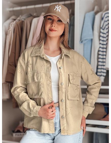 Dámska prechodna bunda one size s hviezdičkami STRASHINE hnedá