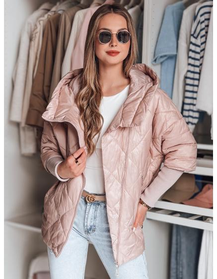 Dámska prechodna prešívaná bunda oversize PUFFILOF ružová