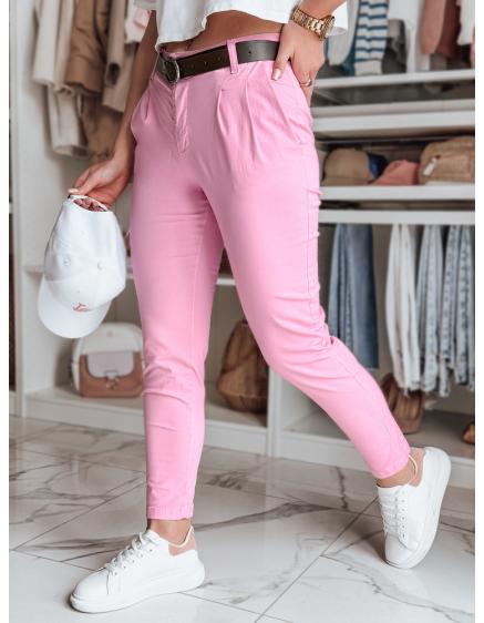 Dámské chino kalhoty s páskem MODELA růžové