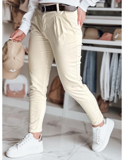 Dámské chino kalhoty s páskem MODELA světle béžové