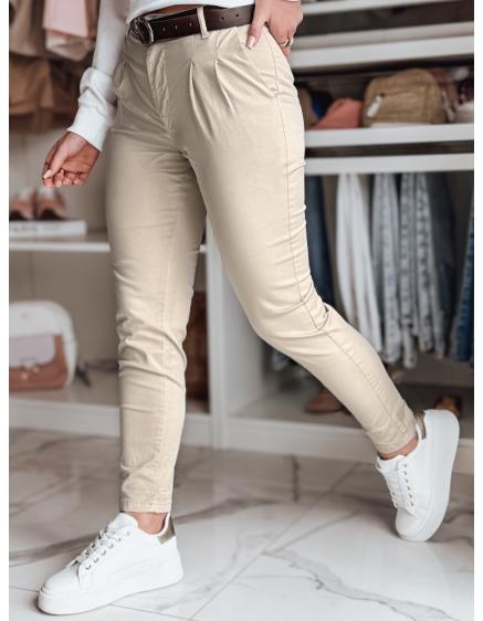 Dámské chino kalhoty s páskem MODELA cappuccino