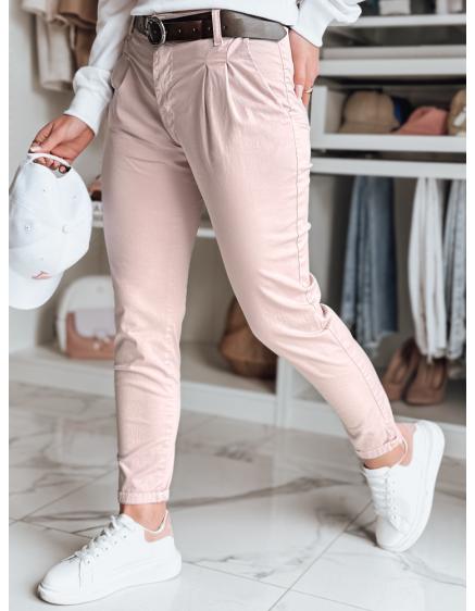 Dámské chino kalhoty s páskem MODELA růžové