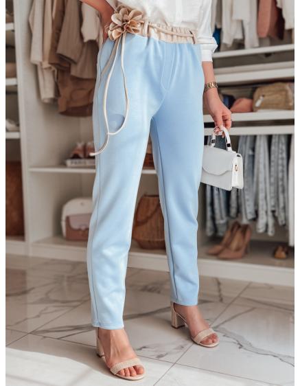 Dámské kalhoty LEGISSA s květinovým vzorem, modré