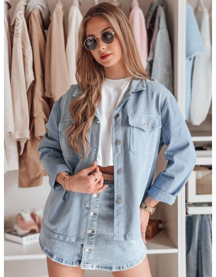 Dámska oversized košeľa OVERBOR, modrá