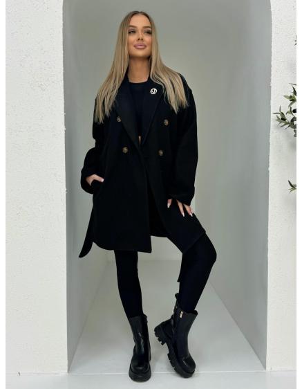 Módna dámska bunda CLR039 – čierna