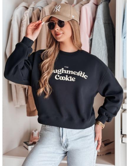 Dámska oversize mikina s potlačou COOKIES granátová