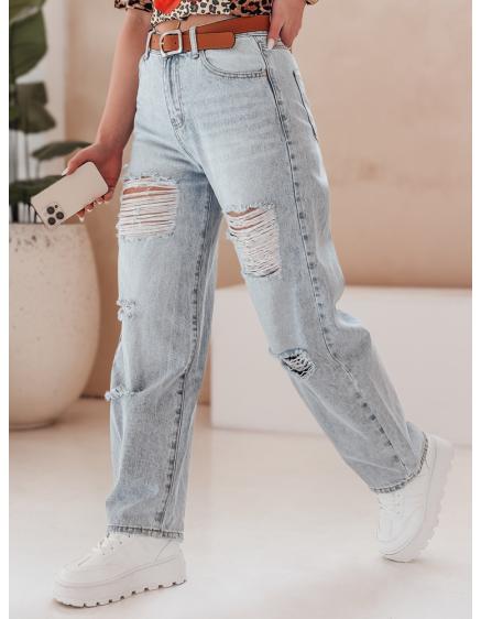 Dámske skinny džínsy s opaskom BAGGINOVA modré