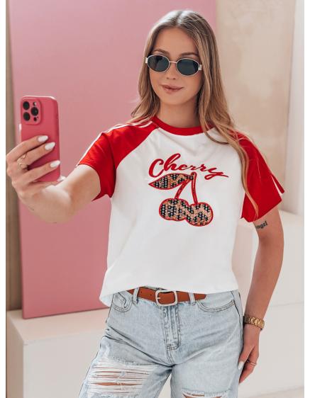 Dámské tričko s 3D efektem CEKINKA červená