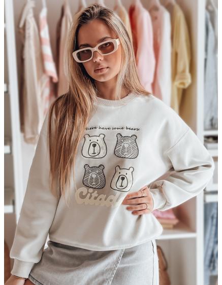 Dámska oversize mikina s medvedíkmi MISOBEARS sivá