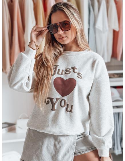 Dámska oversize mikina s potiskom FEELME šedá