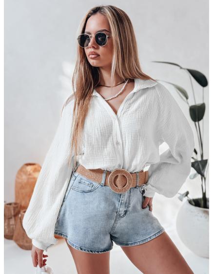 Dámská oversize košile z mušelínu MUSLINEA bílá