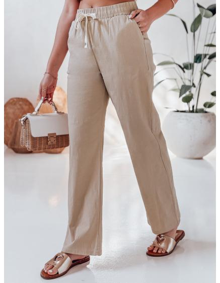 Dámske široké nohavice na voľný čas BOHO DAY khaki