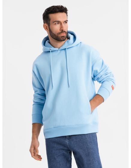 Unisex mikina s kapucňou a vreckami – modrá V8 OU-SNBC-0105