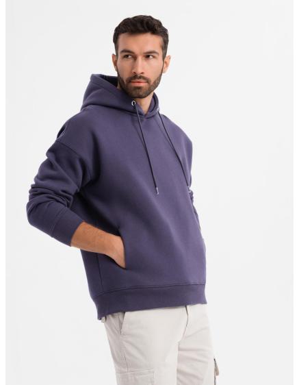 Unisex pulóver zsebekkel és kapucnival - lila V13 OU-SNBC-0105