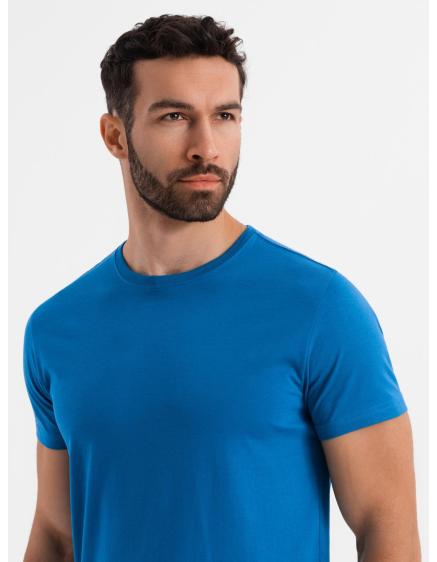 Klasické pánské bavlněné tričko BASIC - pískové V11 OM-TSBS-0236