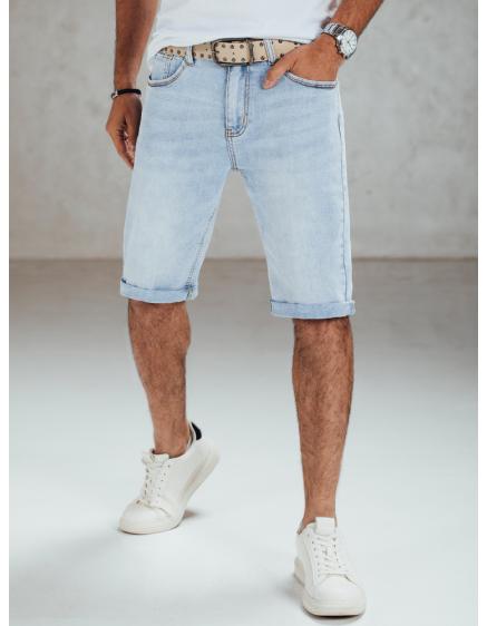 Férfi farmerrövidnadrág, kék, övvel
