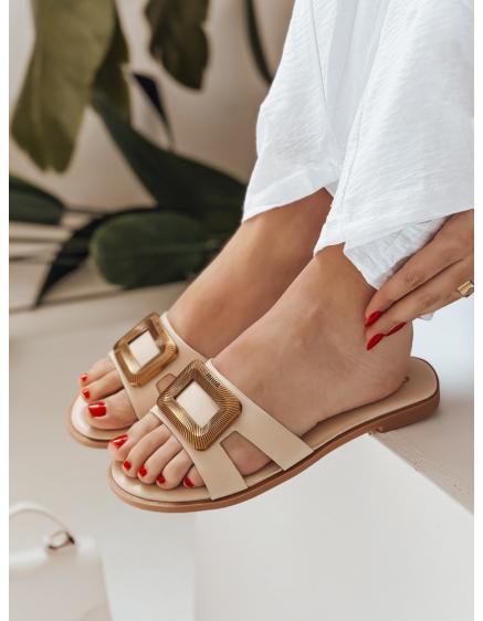 Dámske žabky GLAMSTEP béžové