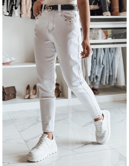 Női LIKEMELOO mom fit farmernadrág, fehér