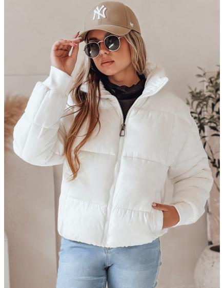 Dámska krátka prešívaná zimná bunda VIBEGIRL biela