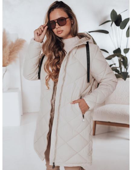 Dámska prešívaná zimná bunda SNOWVIBE, svetlo béžová
