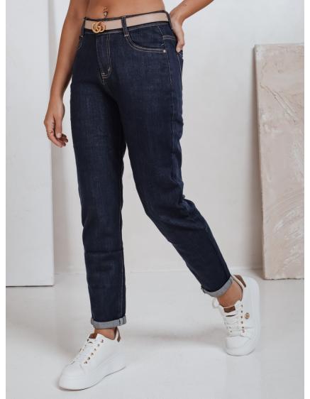 Dámske džínsy mom fit, tmavomodré