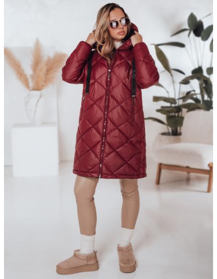 Dámská zimní bunda SNOWVIBE bordó prošívaná