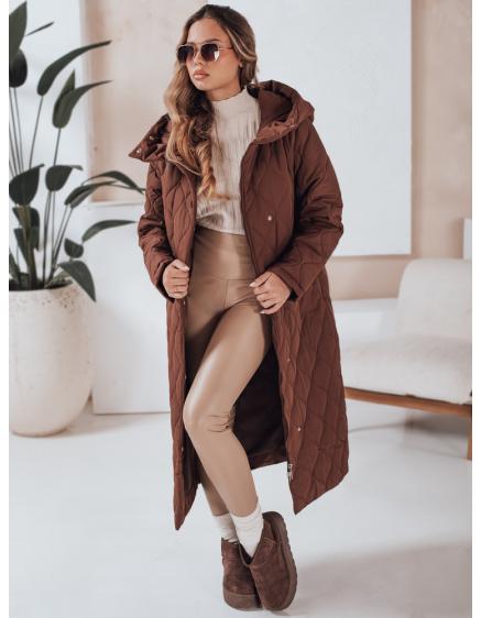 Dámska prešívaná zimná bunda LIKEMIRA, hnedá