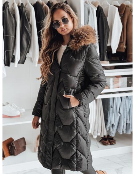 Dámská prošívaná dlouhá bunda WINTERACT černá