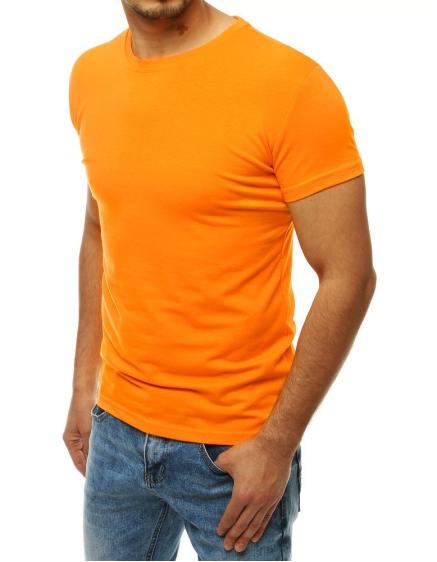 Pánske tričko bez potlače svetlo oranžovej RX4190