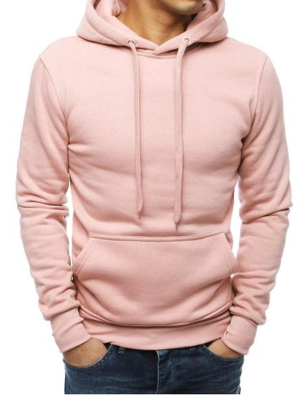 Pánska mikina s kapucňou ružová bx4845
