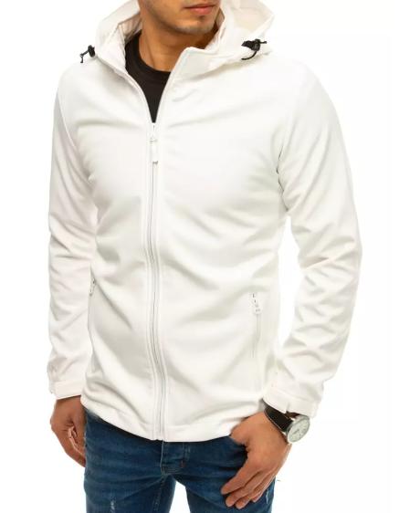 Férfi softshell dzseki kapucnival fehér SPORT