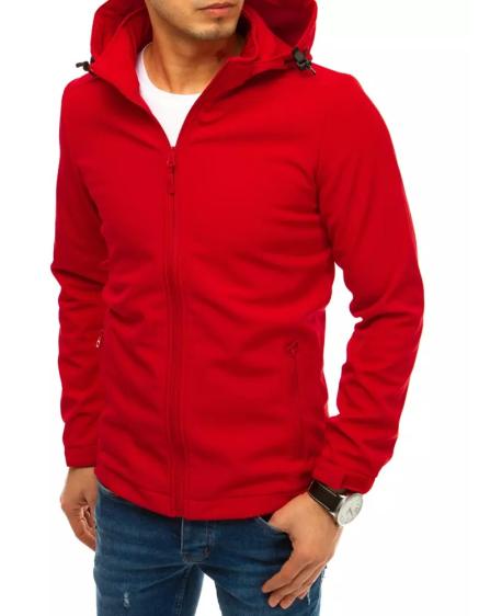 Pánská bunda softshell s kapucí červená SPORT