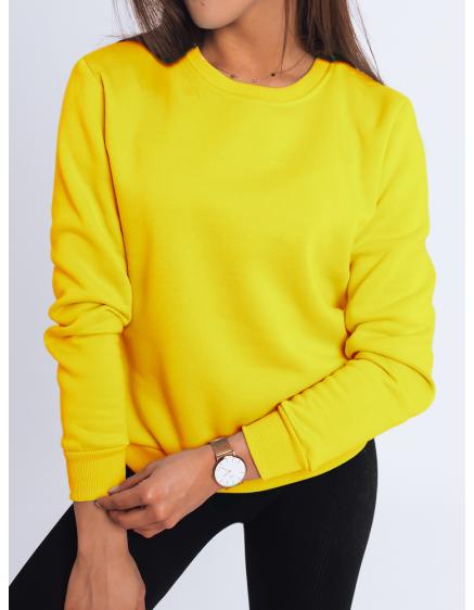 Dámska mikina bez potlače žltá FASHION