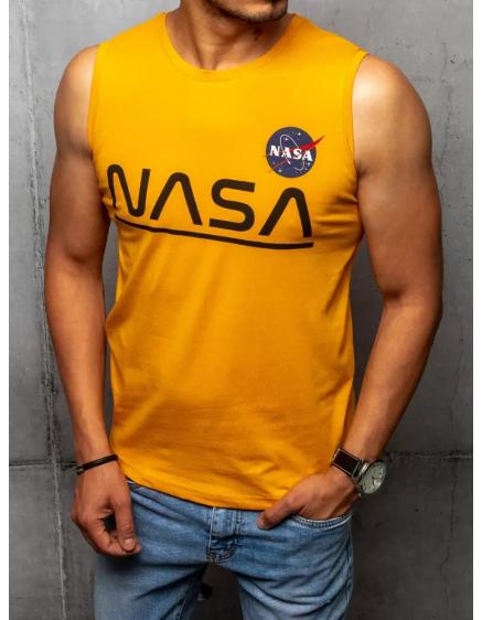 Pánsky nátelník s potlačou žltý NASA
