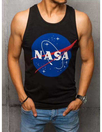 Pánský nátělník s potiskem černý NASA LOGO