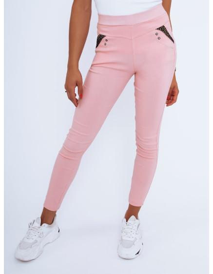 Dámské kalhoty slim fit MATILDE růžová