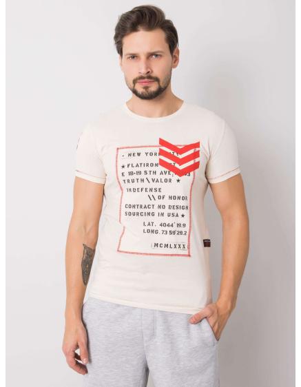 Pánské bavlněné tričko Joshua Cream