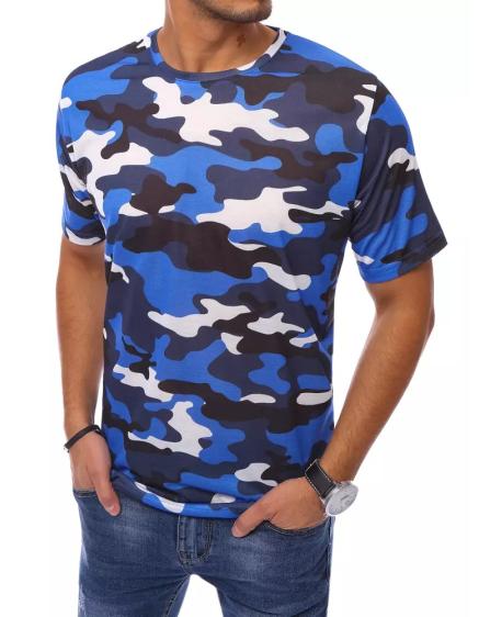 Férfi póló CAMO kék mintával