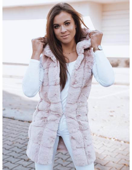 Dámská zateplená zimní vesta LUISA růžová