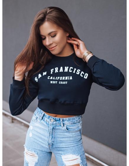 Dámska mikina s potlačou SAN FRANCISCO tmavo modrá