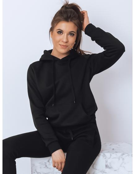 Dámska mikina s kapucňou BASIC čierna
