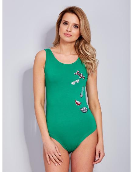 Dámske bavlnené body so záplatami STIA Green